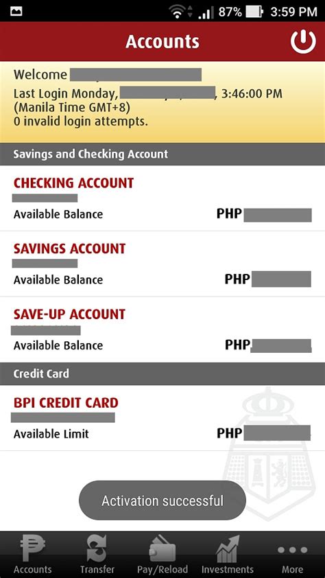 how to check bpi balance